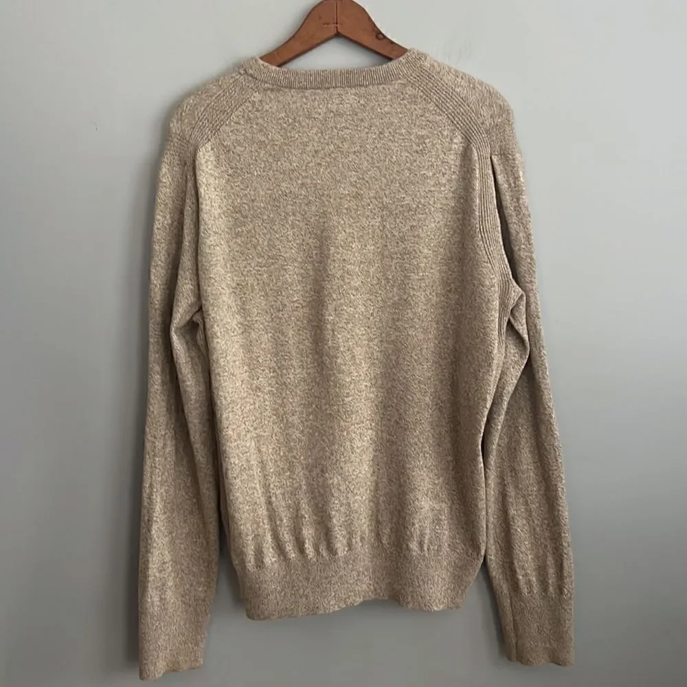 Banana Republic Men’s v neck cashmere blend tan sweater